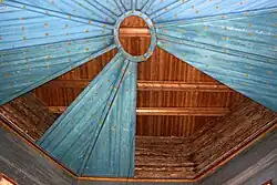 Роспись «звёздное небо» Сретенско-Михайловской церкви в Красной Ляге, 1655 г.