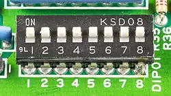 Блок перемычек выполняенный в виде DIP-переключателя