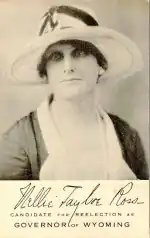 Нелли Тейло Росс во время выборов на пост губернатора штата Вайоминг. 1925 г.