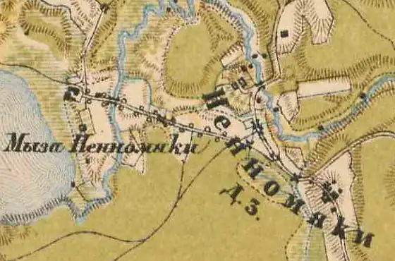 План деревни Ненимяки. 1885 год