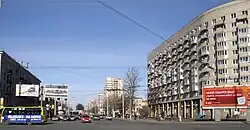 Вид от Гражданского проспекта и Кушелевской дороги в сторону площади Мужества.