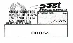 2000: чёрно-белый вариант (отпечатана в штаб-квартире компании в Виллемстаде)