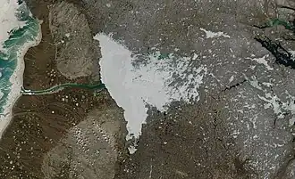 Спутниковый снимок озера Неттиллинг.10 декабря 2013 года.