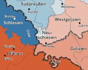 Новая Силезия на карте