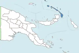 Расположение провинции Новая Ирландия