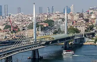 Мост Золотой Рог, вид с моста Ататюрка