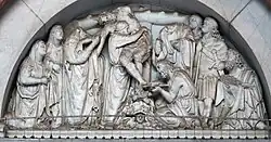 Снятие с креста. Рельеф люнета портала собора в Лукке