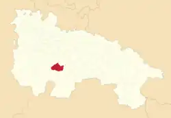 Расположение муниципалитета на карте провинции