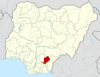 Эбоньи на карте