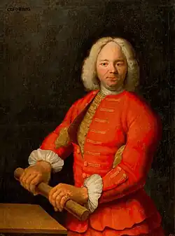 Портрет великана Николая Буржуа. Между 1717 и 1724. Холст, масло. Государственный Русский музей, Санкт-Петербург