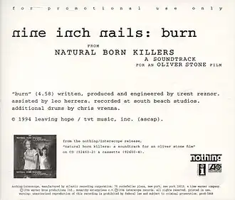 Обложка песни Nine Inch Nails «Burn»