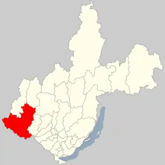 Нижнеудинский район на карте