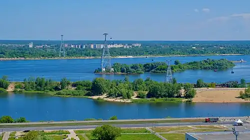 Вид на Волгу, Гребной канал и канатную дорогу (2024)