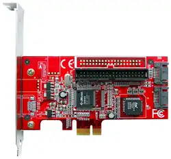 Плата расширения PCI Express с контроллерами PATA и SATA и дополнительными разъёмами для подключения IDE и SATA устройств