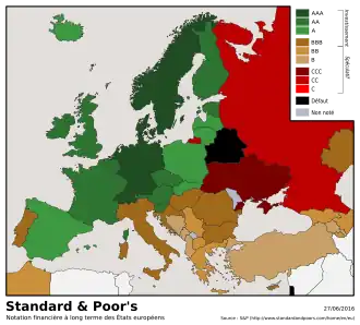 Кредитные рейтинги стран ЕС по версии агентства S&P
