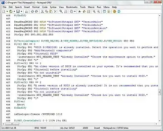 Скриншот программы Notepad GNU