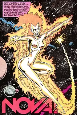 Нова в Silver Surfer Annual #1 (1988).
(Художник — Рон Лим).