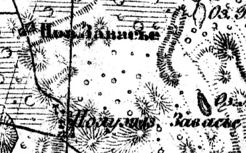 Деревня Новая Нива на карте 1919 года