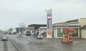 Взорвавшаяся автозаправочная станция, снимок Mapillary 2020 года