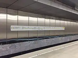 Указатель на путевой стене