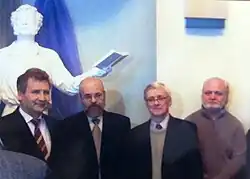 Открытие гипсового памятника А.Пушкина в здании Союза Писателей России.