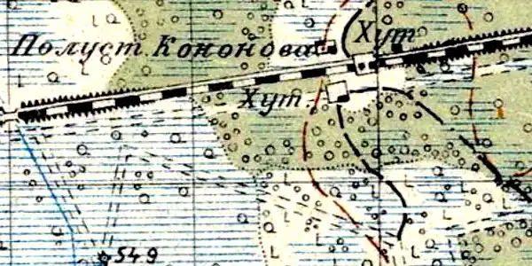 Станция Новый Быт на карте 1941 года