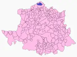 Расположение муниципалитета Нуньомораль на карте провинции