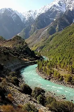 Ньянг-Чу в уезде Гонгбогьямда