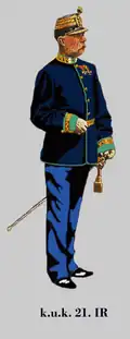 подполковник 21-го пехотного полка в парадной форме