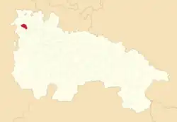 Расположение муниципалитета на карте провинции