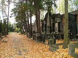 Одна из аллей старого еврейского кладбища