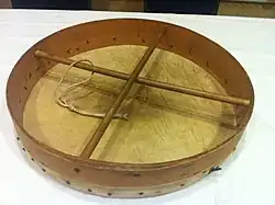 Традиционный бойран с приклеенной и укреплённой гвоздиками мембраной