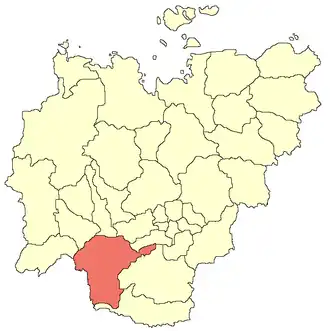 Олёкминский улус (район) на карте