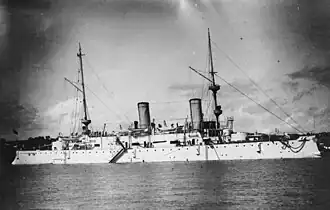 Крейсер "Олимпия" вскоре после сдаточных испытаний