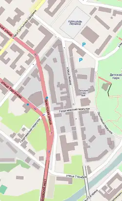 На карте города