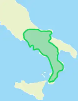 Приблизительная область распространения оскской письменности