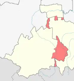 Спорная территория Пригородного и Моздокского районов, а также правобережной части города Владикавказа Северной Осетии.