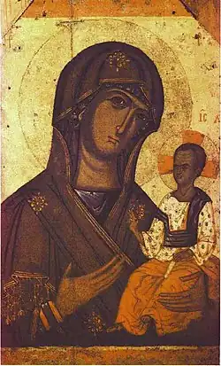 При позднейшей записи на младенце появилась характерная казацкая сорочка