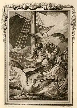 Венера и Акмон. Иллюстрация к «Метаморфозам» Овидия. Гравюра Н. Понса по рисунку Ш. Эйзена