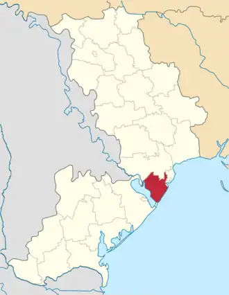 Овидиопольский район на карте