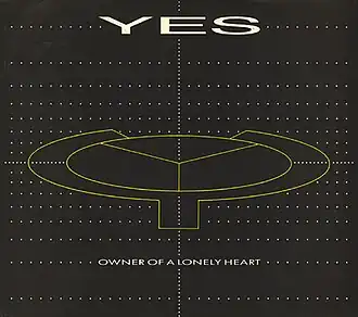 Обложка сингла Yes «Owner of a Lonely Heart» ()