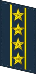 Петлица старшего полковника (Colonel Commandant) ВВС КНР (2007—2009).