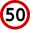 Ograniczenie prędkości (50 km/h)