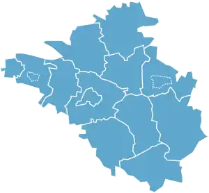 Миньский повет на карте