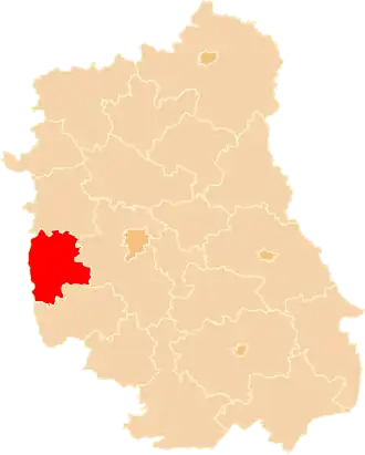 Опольский повет на карте