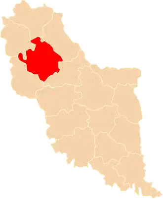 Золочевский повят на карте