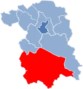 Усьце-Горлицке на карте