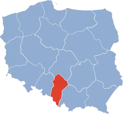 Катовицкое воеводство на карте