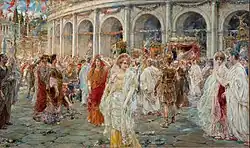 Древний Рим. У Колизея в праздничный день.