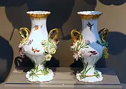 Две вазы. 1749—1751. Мягкий фарфор. Венсен
